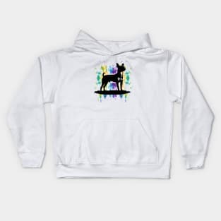 Rat Terrier Ratter Stencil Kids Hoodie